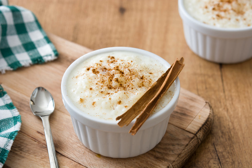 Ramekin of Creamy Goat Milk Rice Pudding