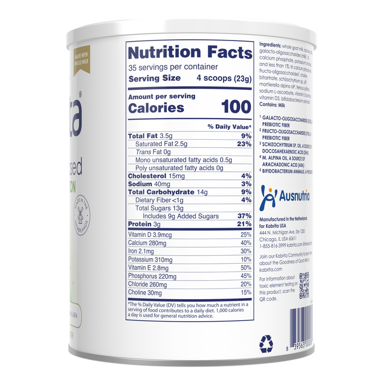 Goat Milk-Based Toddler Nutrition