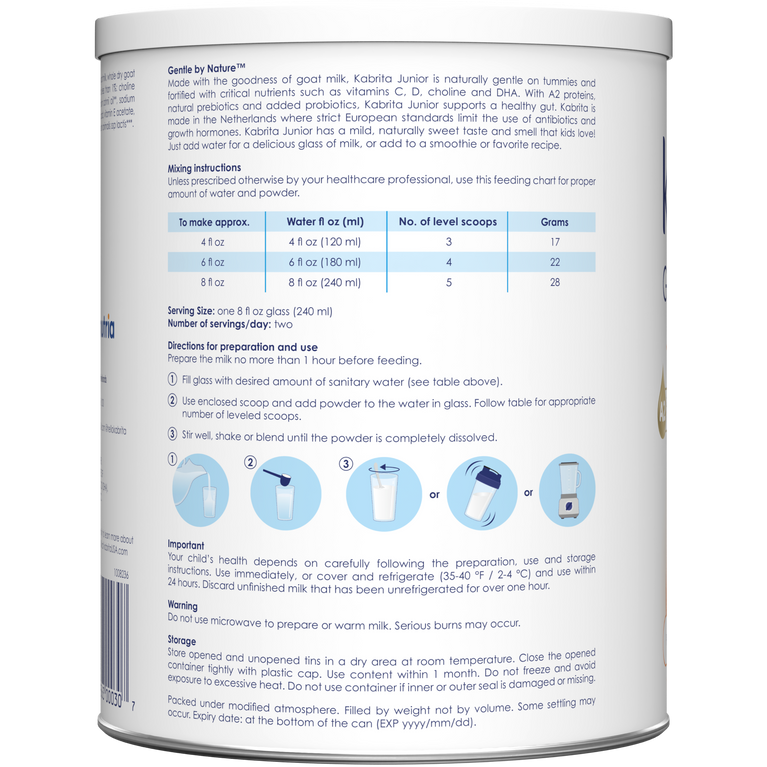 Goat Milk-Based Junior Nutrition