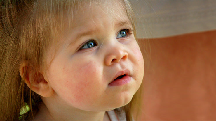 Baby with rosy cheeks