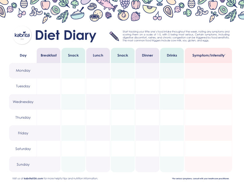 Kabrita's 7 Day Diet Diary Free Template