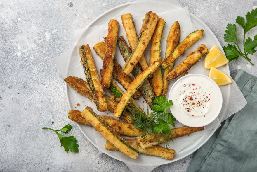 Easy, Cheesy Zucchini Fries with Goat Cheese